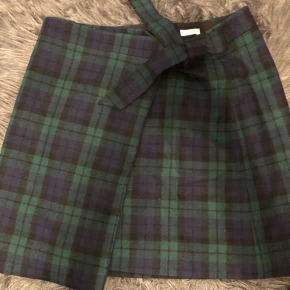 J. Crew Dresses & Skirts - JCREW NWT PLAID WOOL WRAP SKIRT !